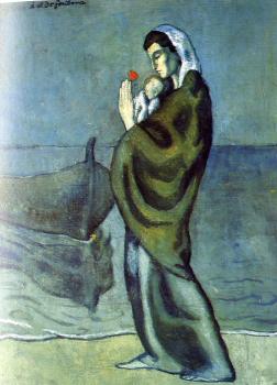 Pablo Picasso : maternity by the sea